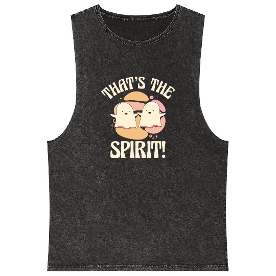 Ghost Spirit Hilarious Cute Friends Pun Mineral Wash Tank Tops