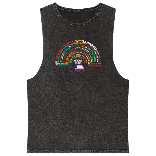 US National Parks, National Park, Denali, Redwood Mineral Wash Tank Tops