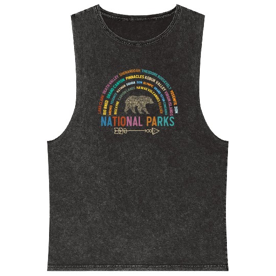 US National Parks, National Park, Denali, Redwood Mineral Wash Tank Tops