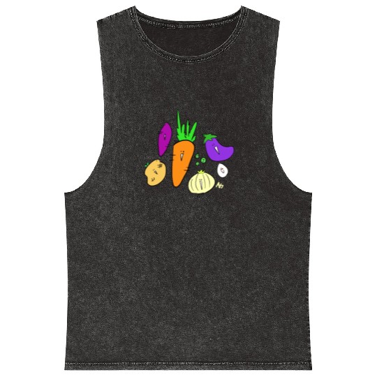 Vegetable friends Mineral Wash Tank Tops