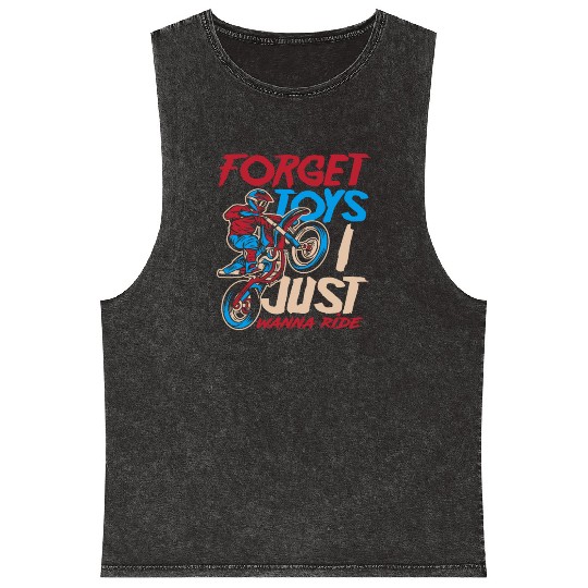 Motocross Boys Boy Motocross Racer Mineral Wash Tank Tops