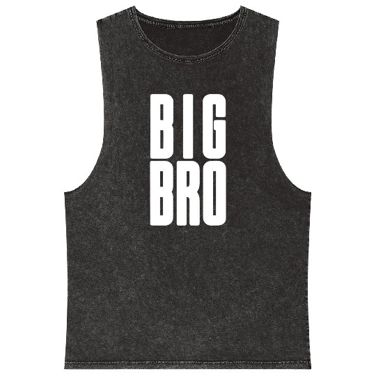 Big Bro Siblings Men Kids Adult Fraternity Frat Mineral Wash Tank Tops