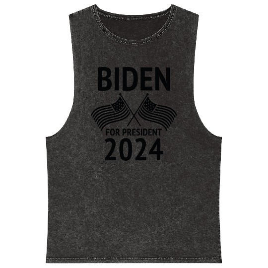 Joe Biden For President 2024 Mineral Wash Tank Tops