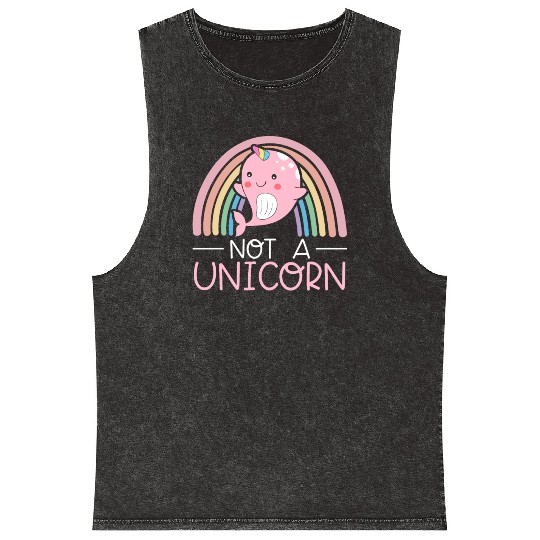 Not A Unicorn Of The Sea Animal Narwhale Narwhal Mineral Wash Tank Tops