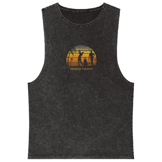 Retro Orange County Golf Golfing Fan Golfer Gift Mineral Wash Tank Tops