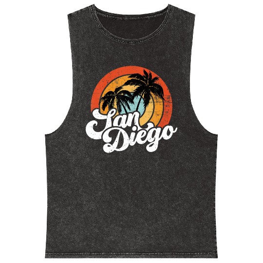 San Diego Gift San Diego Summer Lover Mineral Wash Tank Tops