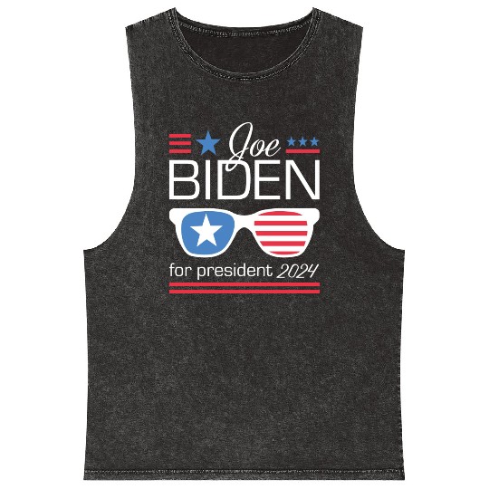 Joe Biden For President 2024 Mineral Wash Tank Tops