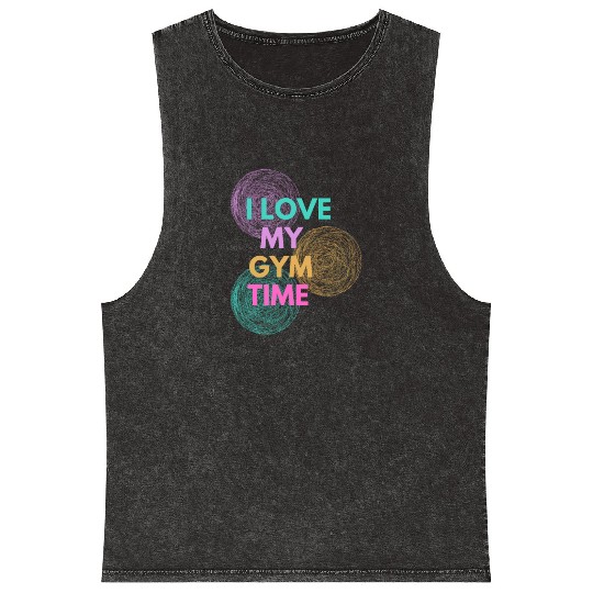 I love my gym time Mineral Wash Tank Tops