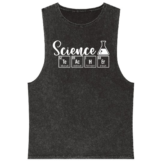 High School Science Teacher Mineral Wash Tank Tops Funny Science