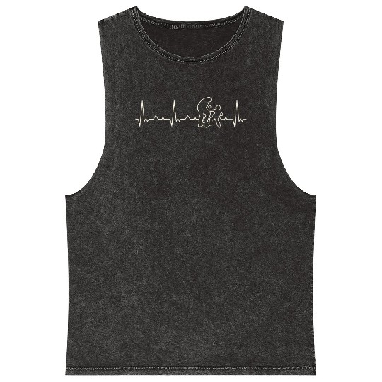 Father Playing Soccer With SOn Love. Heart. Love. Mineral Wash Tank Tops