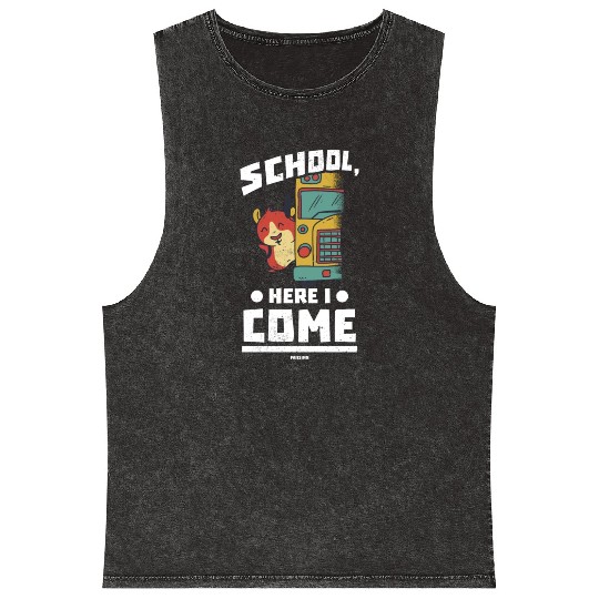 Children school school bus enrollment Mineral Wash Tank Tops