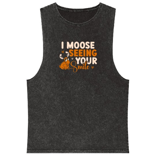 I Moose Seeing Your Smile Animal Alces Deer Mineral Wash Tank Tops
