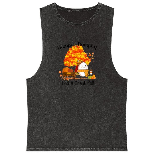 Humpty Dumpty Had A Great Fall Thanksgiving Autumn Mineral Wash Tank Tops