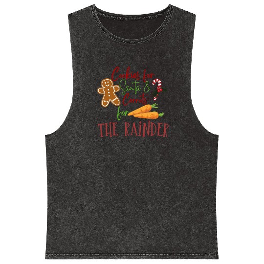 Christmas Cookie Graphic Mineral Wash Tank Tops