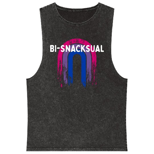 Bi-Snacksual Bisexual LGBTQ Bi Pride LGBT Mineral Wash Tank Tops