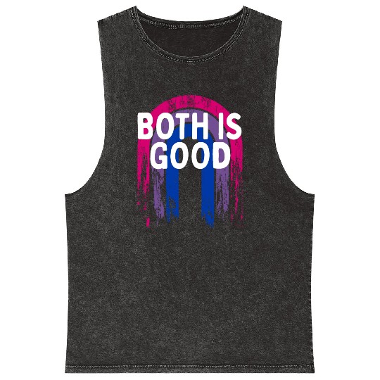 Both is Good Bisexual LGBTQ Bi Pride Positivity Mineral Wash Tank Tops