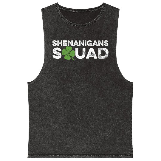 Shenanigans Squad Gangster Gift Mineral Wash Tank Tops