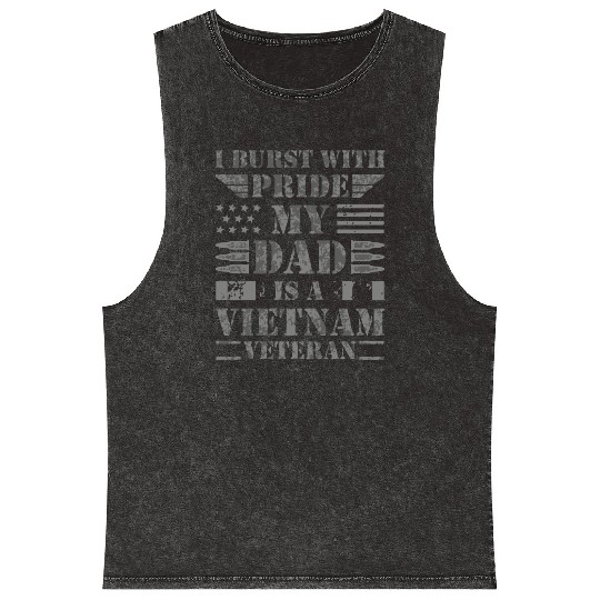 Proud Son Daughter of A Vietnam Veteran Mineral Wash Tank Tops