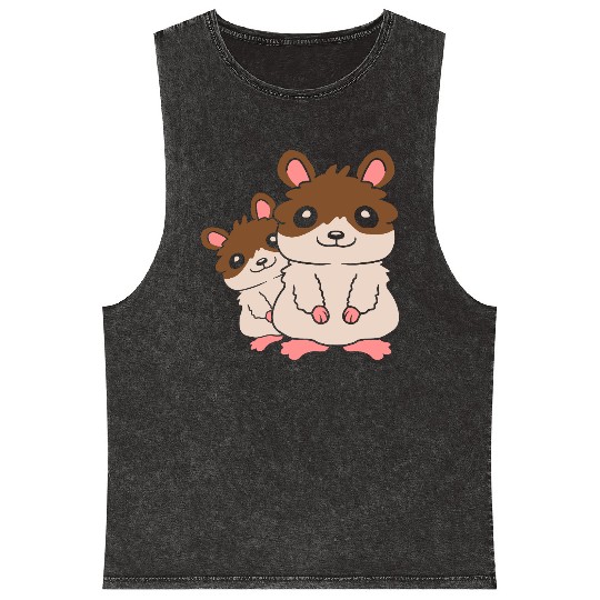 family hamster small child Mineral Wash Tank Tops