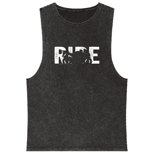 Motorbike Biker Racing Machine Men And Women Mineral Wash Tank Tops