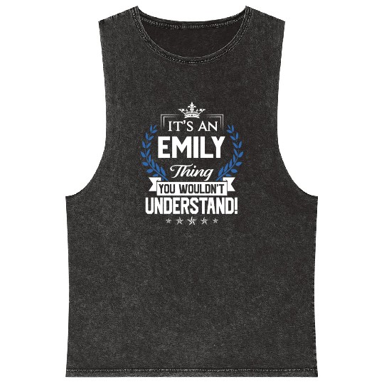 Emily Name Mineral Wash Tank Tops - Emily Things Name 2 Gift Item