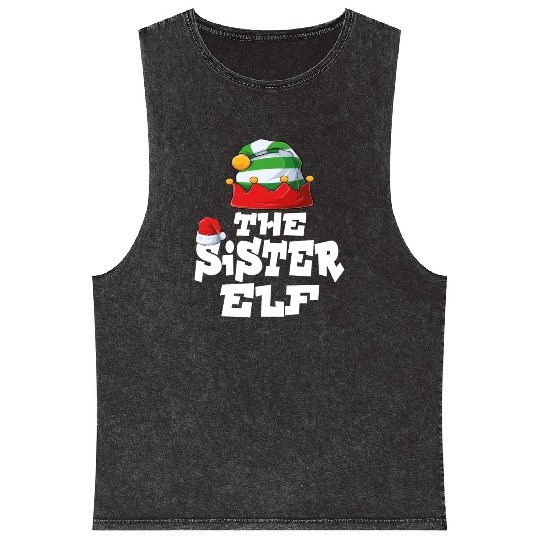 Gamer Elf Family Matching Christmas Group Pajama Mineral Wash Tank Tops