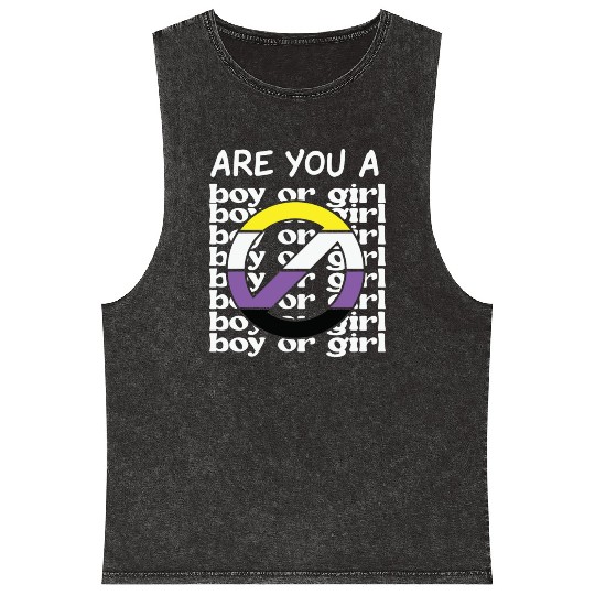LBGT Flag Gay Pride Human Vintage Rainbow Mineral Wash Tank Tops