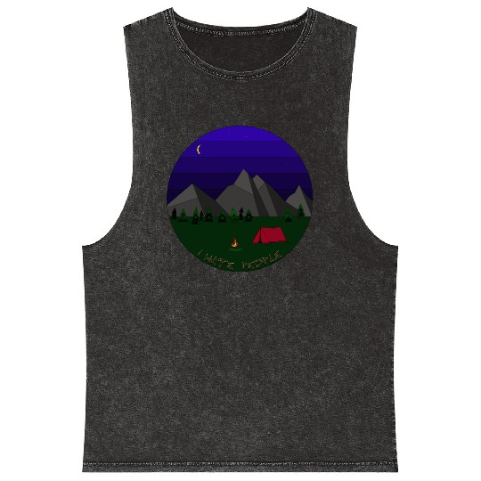 I hate People camping Mineral Wash Tank Tops