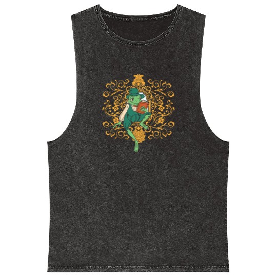 Classy Royalty Prince Toad Frog Amphibian Mineral Wash Tank Tops