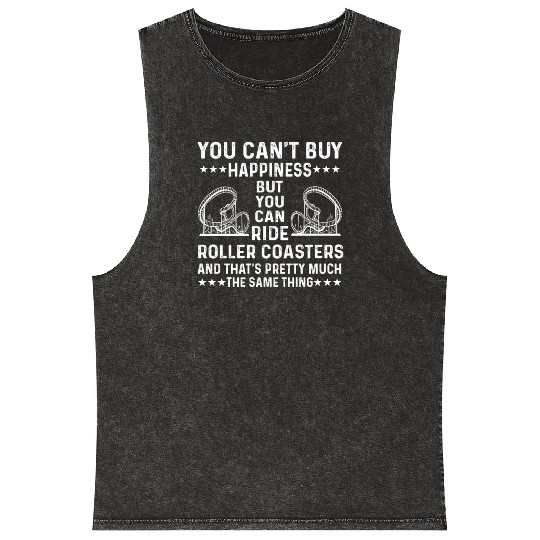 Great Roller Coaster Fan Saying Mineral Wash Tank Tops