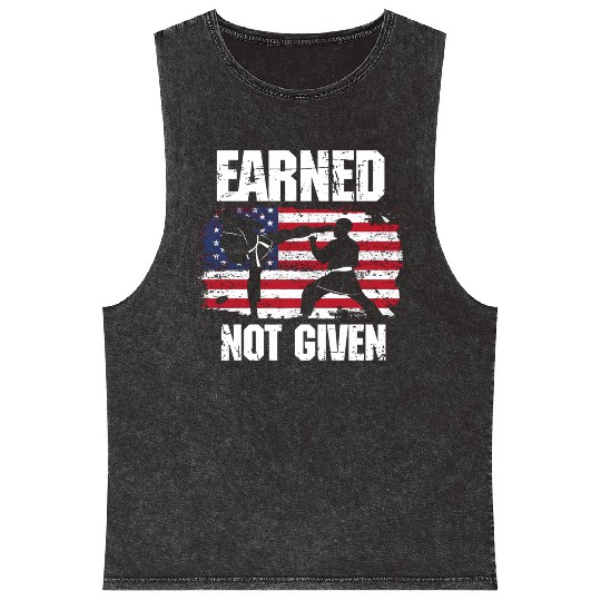 Earned Not Given! Karate Fighter Martial Arts Mineral Wash Tank Tops