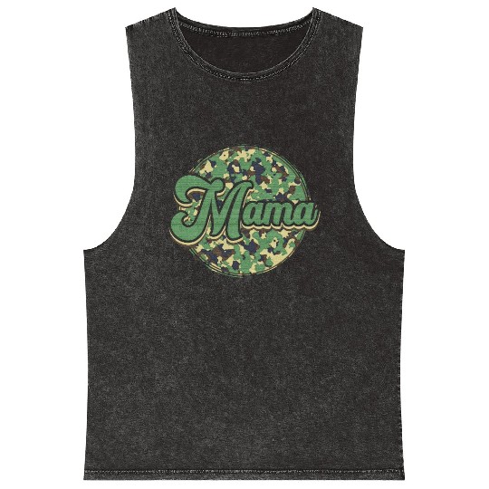 Camo Mama Mineral Wash Tank Tops, Camo sublimation design,