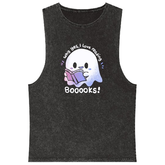 I Love Reading Booooks Mineral Wash Tank Tops