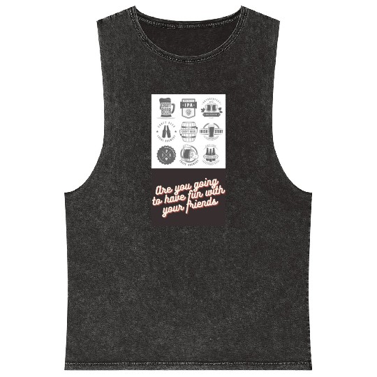 chill Rum with your friends Mineral Wash Tank Tops