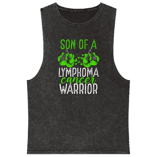 Son Lymphoma Cancer Awareness Month Ribbon Mineral Wash Tank Tops