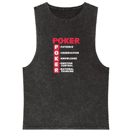Poker Definition Mineral Wash Tank Tops