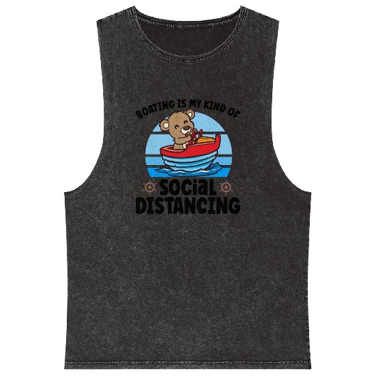 Sailing Sailboat Boating Kid Child Yacht Boat Mineral Wash Tank Tops