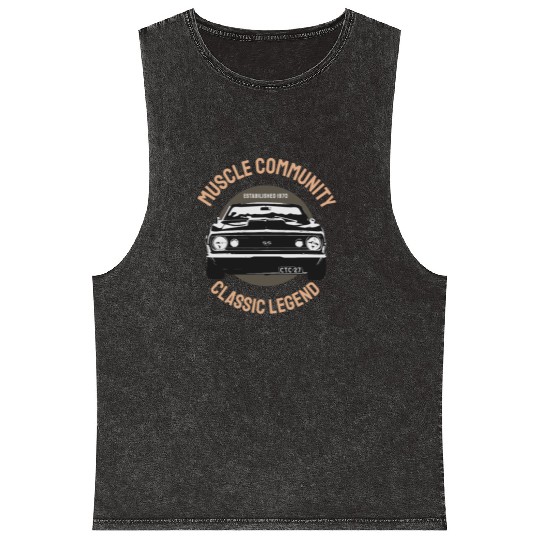 Muscle Community Classic Legend Vintage Gift Ideas Mineral Wash Tank Tops