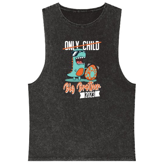 Only Child Dinosaur Baby Egg 2023 Big Brother Mineral Wash Tank Tops