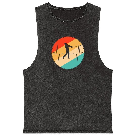 golf retro heartbeat Mineral Wash Tank Tops