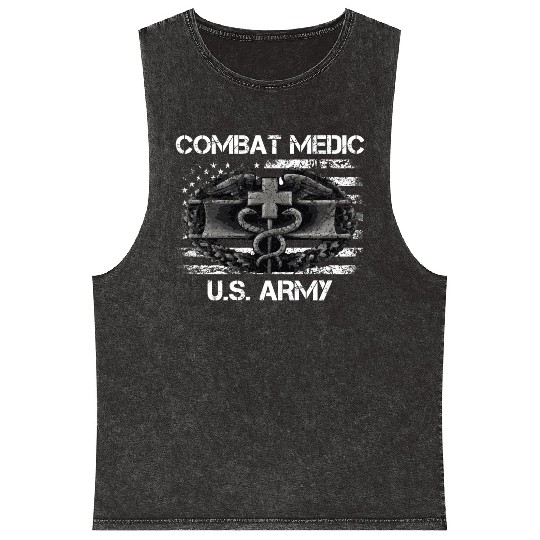 Us Army Combat Medic U.S Army Veteran Mineral Wash Tank Tops