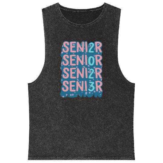 Graduation Mineral Wash Tank Tops, Senior Class Of 2023 Gift End