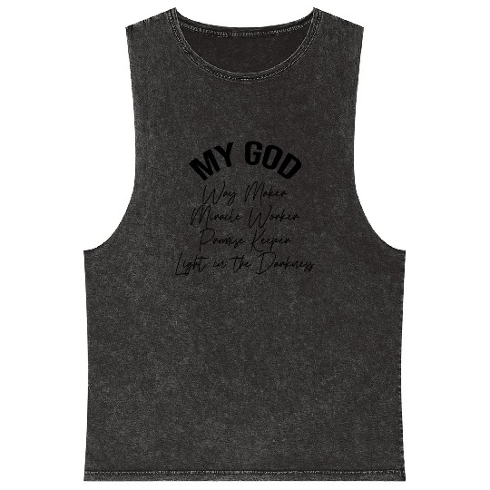 Way Maker (Black) Mineral Wash Tank Tops
