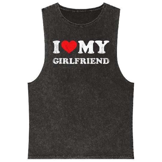 I Heart My Girlfriend Apparel I Love My GF Mineral Wash Tank Tops