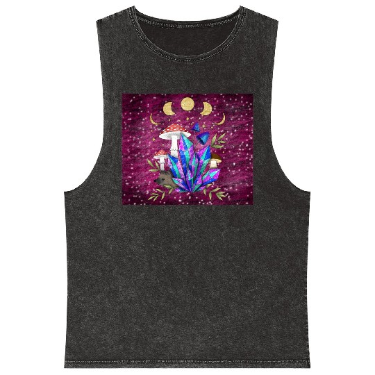 Hedgehog in dreamland - Format D Mineral Wash Tank Tops