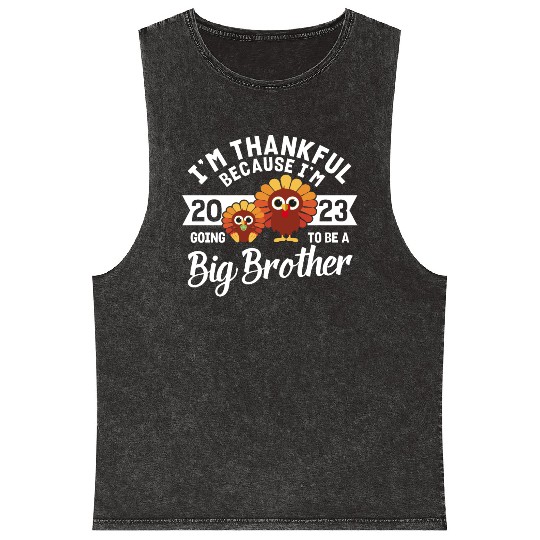 Big Brother 2023 Baby Thanksgiving Turkey Boys Mineral Wash Tank Tops