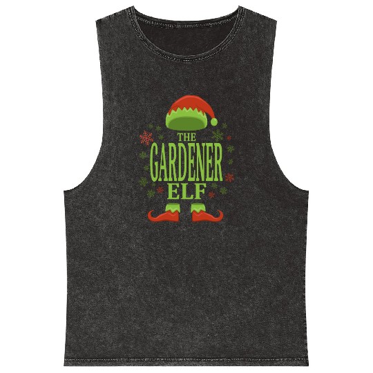 Gardener Christmas Elf Mineral Wash Tank Tops