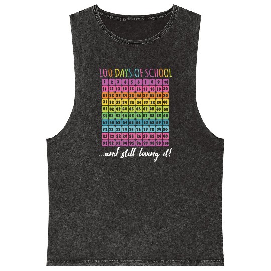 Number 100th Day Still Loving 100 Day Of School Mineral Wash Tank Tops