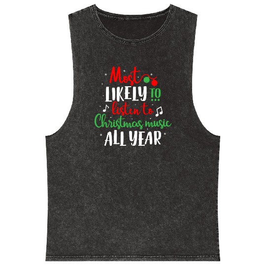 Xmas Quote, Funny Christmas Quote, Santa Claus Mineral Wash Tank Tops