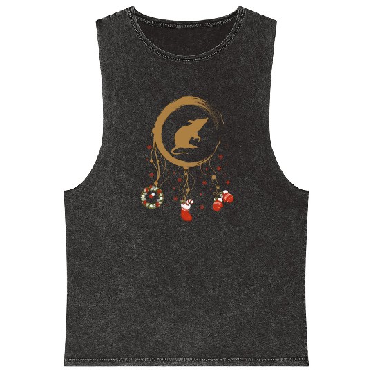 Winter dreamcatcher Christmas Mouse Mineral Wash Tank Tops